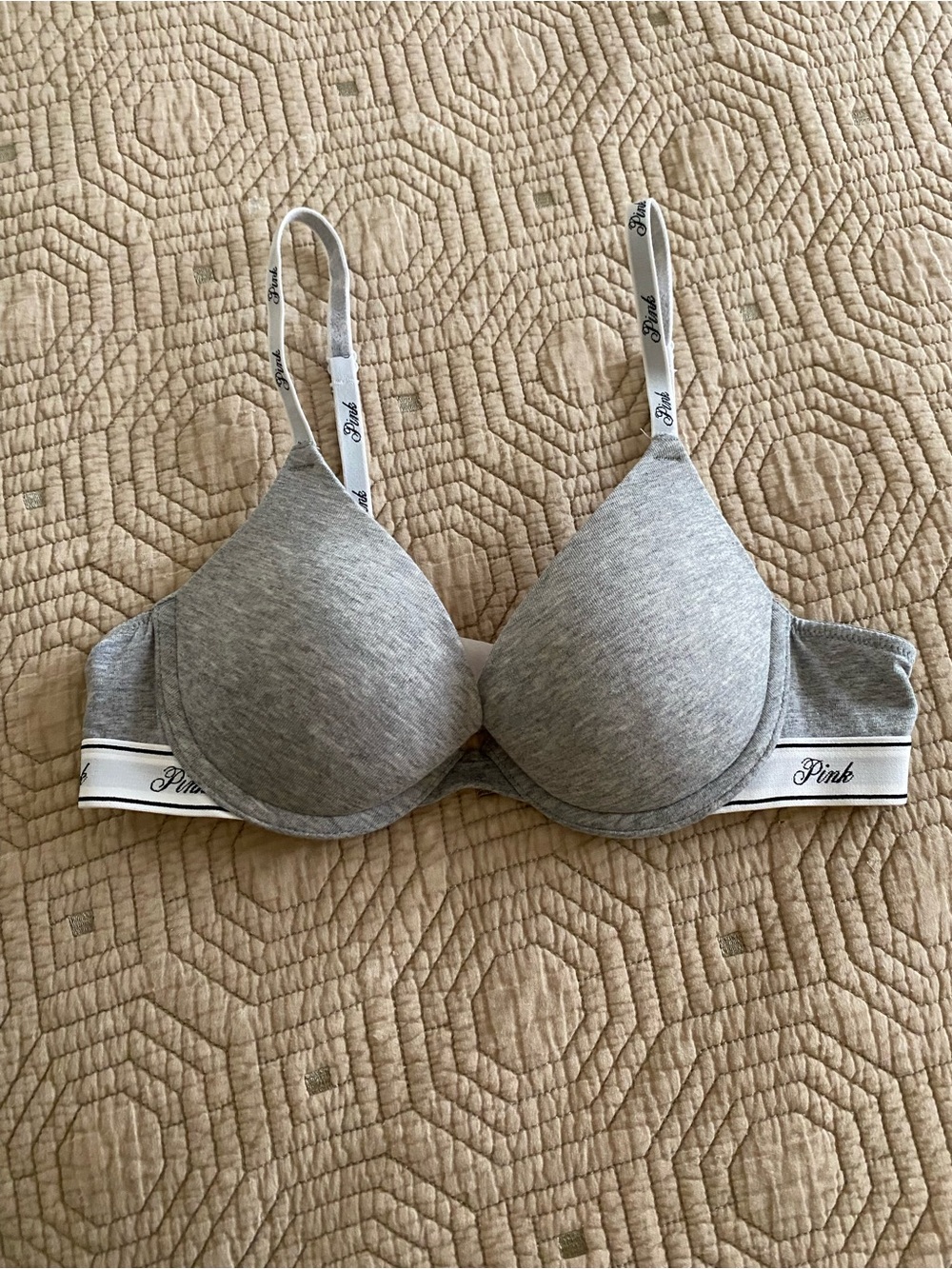 Victoria's Secret PINK Grey Wear Everywhere Push-Up Bra